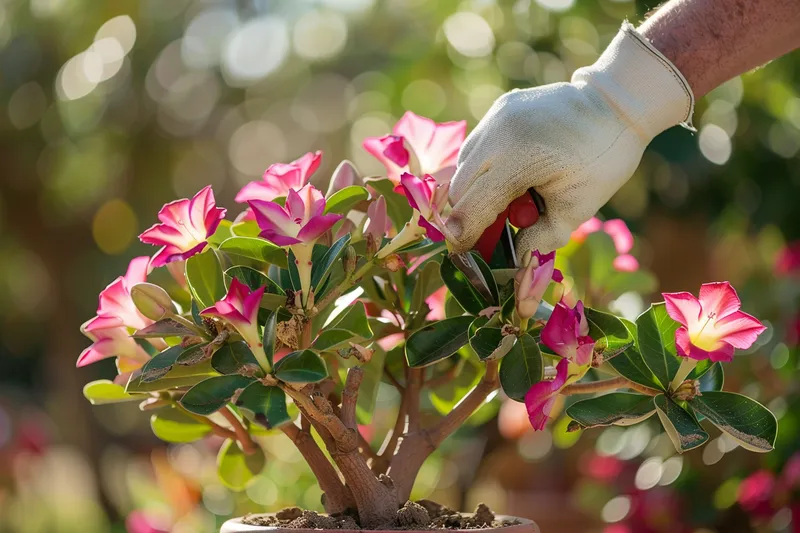 como podar as rosas do deserto