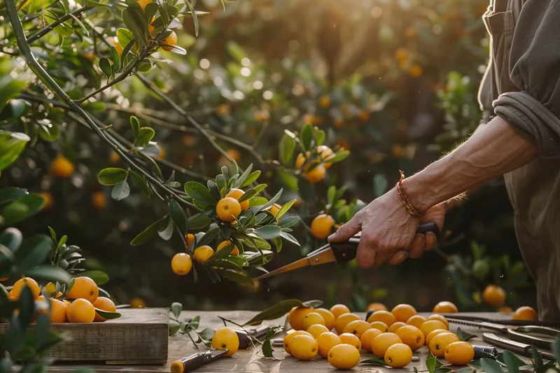 como podar laranja kinkan